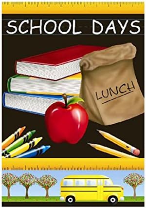 Accent Flag School Days Garden flags decorative flags initial flags party flags 28 x 40-Inch Double-Sided banner home flags Print flags