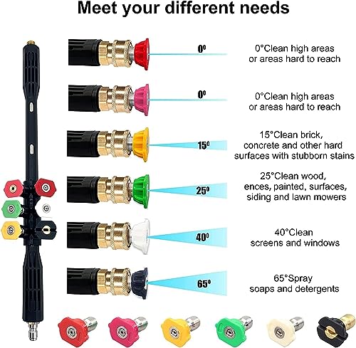 Pressure Washer Extension Lead with Karcher Adapter Compatible for Karcher K Series K2 K3 K4 K5 K6 K7, 4000PSI Gutter Cleaning Tools Extension Lance 10 Pack