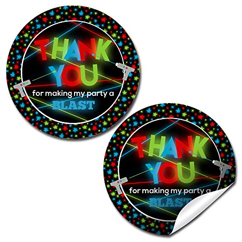 Laser Tag Birthday Party Sticker Labels, 40 2