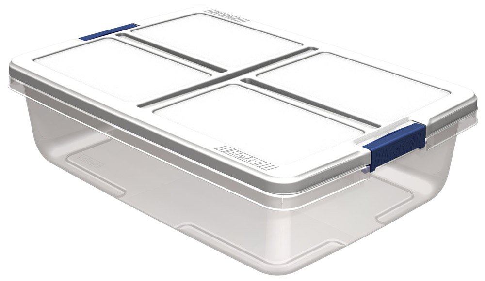 Hefty Storage Container (Set of 6), 34 quart, Clear