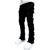 Stacked Jeans Men Skinny Ripped Jeans Slim Fit Denim Pants Y2K Goth Harajuku Emo Jeans Trouser