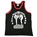 Men's Tank Top Singlet Vest Gym Muay Thai Men T-shirt Cotton 100% Made in Thailand (Black, XL)