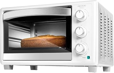 Forno elettrico da tavolo Bake&Toast 2300 Bianco 1500 W, multifunzione, capacità di 23 litri, timer, temperatura regolabile e porta a doppio vetro, bianco