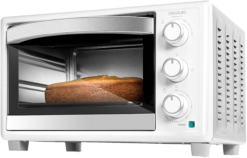 Forno elettrico da tavolo Bake&Toast 2300 Bianco 1500 W, multifunzione, capacità di 23 litri, timer, temperatura regolabile e porta a doppio vetro, bianco