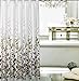 Blu-Pier Decorative PEVA Mildew Free Water Repellant Shower Curtain 72x72 Comes With 12 Hooks (Flowers and Leaves)
