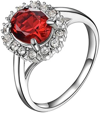 CAMSMART®Heart-Shaped Diamond Golden Ring Unique Design High-end Jewelry Luxurious Ring (silver 7, JZ0011)