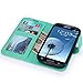 S3 Case, LK [Kickstand Feature] S3 Wallet Case, Luxury PU Leather Wallet Case Flip Cover Built-in Card Slots Stand For Samsung Galaxy S3, MINT