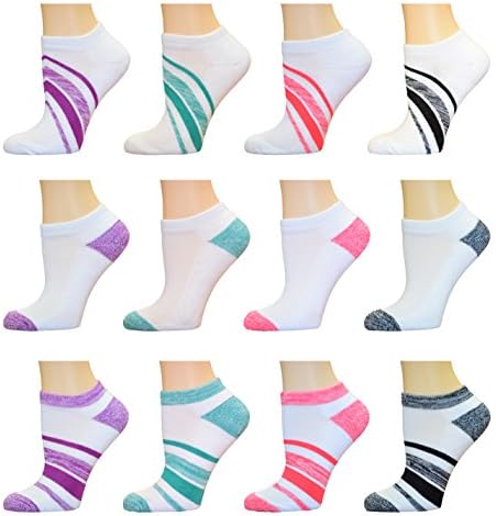 AirStep Women's No Show / Low Cut Performance Athletic Socks with Cushion Sole - 12 Pair