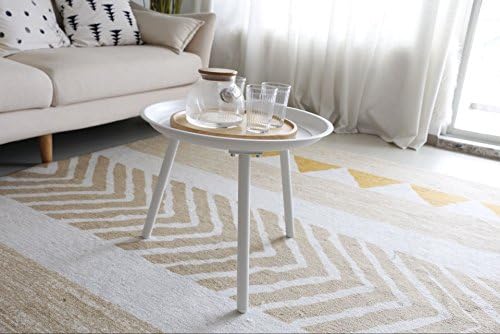 TEKEFT Coffee Desk Table Round Coffee Table Portable Bed Tray angle Portable Home and Office Supplies Lap Desk Bed Tray (Whtie)
