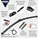 ANRDDO Wipers Factory Replacement For GMC Acadia Chevy Malibu Traverse Saturn Aura Outlook VW Tiguan Range Rover Evoque Original Equipment Windshield Wiper Blades Set - 24