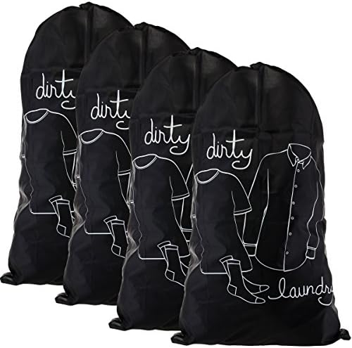 4 Pack Dirty Laundry Bags Large Sacks With Drawstring For Delicates Lingerie Travel
