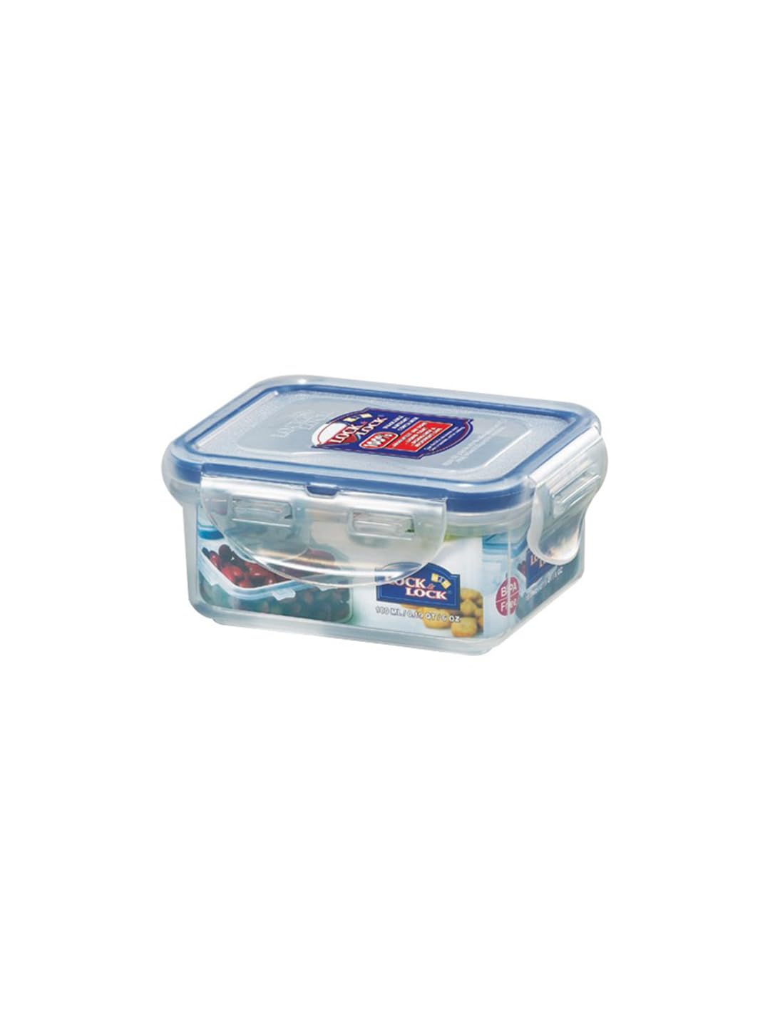 Lock & Lock Classics Rectangular Food Container with Leak Proof Locking Lid, 180ml (110 x 90 x 48mm) โ image 1
