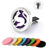 Jenia Aromatherapy Essential Oil Diffuser Vent Clip - Car Air Freshener Stainless Steel Locket - Improve Air Quality