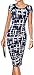 LunaJany Women's Modest Short Sleeve Business Church Midi Work Dress for Women Office Medium Navy