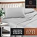 Empyrean King Size Sheets - 4 PC Super Soft Double Brushed Microfiber for King Bed - Hotel Luxury Silver Light Gray Set With 4 Corner Elastic Straps