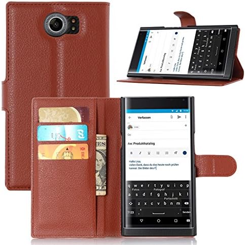 Yaker Frosted Crystal Hard Case for BlackBerry Priv/Venice -Brown