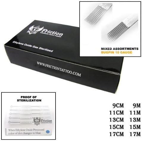 Sterilized Mixed Shader Bugpin Tattoo Needles Supply (50/box) by Friction Tattoo