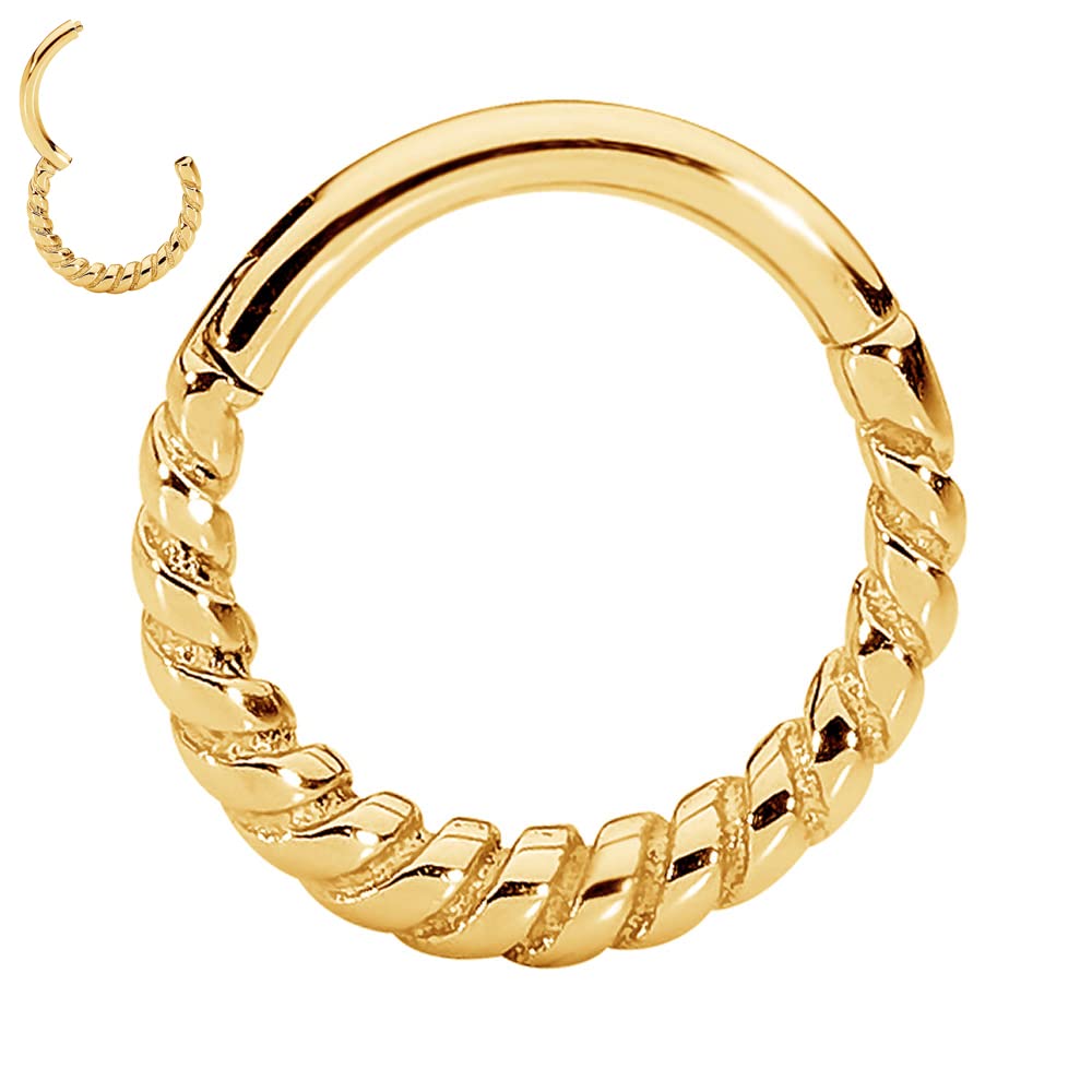 365 SLEEPERS (10mm) 316L Surgical Steel Hypoallergenic Twist Septum Jewellery Hinged Segment Ring Body Piercing Hoop Lip Rings Helix Cartilage Rook Sleeper Earrings