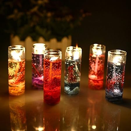 lake26 Decorative Pencil Gel Candles- Pack of 6