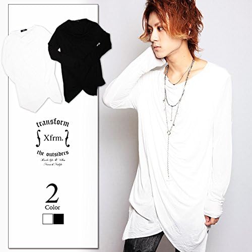 Amazon Xfrm トランスフォーム Solid Flow ドレープl St Black ブラック Fサイズ メンズファッション 悪羅悪羅 オラオラ クリスマス ソウルジャパン Hip Hop Tシャツ カットソー 通販