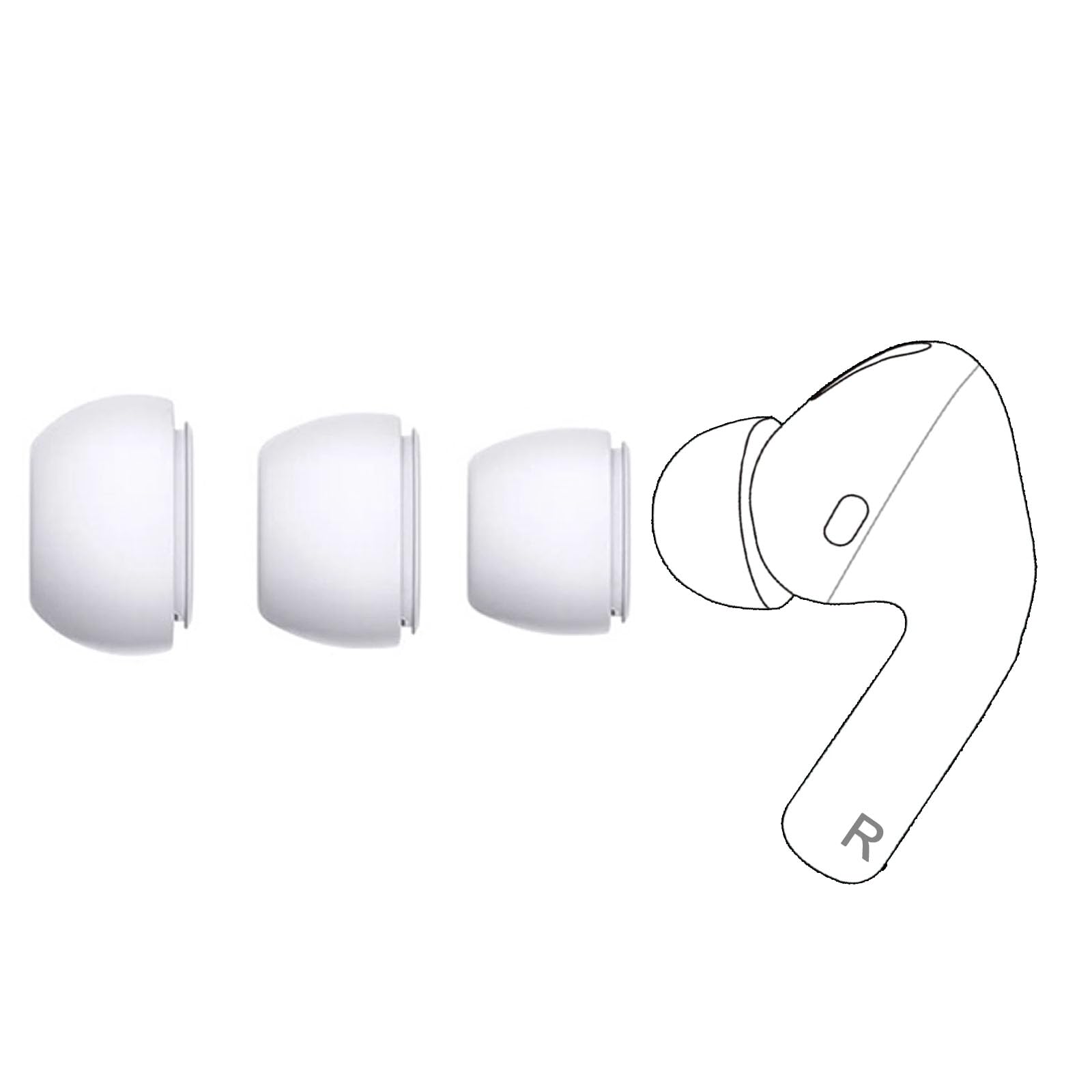 Photo 1 of Original OEM Earbud A2083 for Right Apple Airpods Pro 1st Gen Earbud,Replacement for iPod Pro 1st Generation,Compatible with AirPod Pro Charging Case A2190, A2084,Single Right Ear Side Only