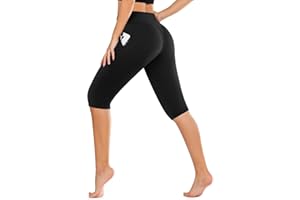 CTHH High Waisted Capri Leggings for Women – Knee Length Tummy Control Soft Workout Yoga Pants for Gym Leggings, Summer