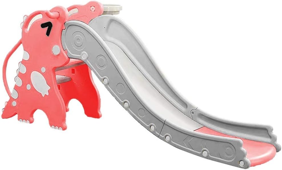 Toddler Indoor Slide, Usidoe Cute Dinosaur Shaped 3 in 1 Kids Freestanding Slide