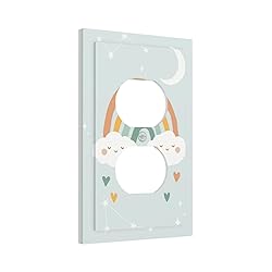 Rainbow Smile Cloud 1 Gang Electrical Duplex Outlet