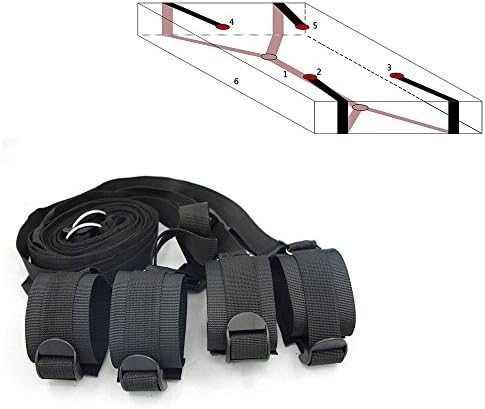 Under Bed Restraint Kits for Sport with Adjustable Straps in Black