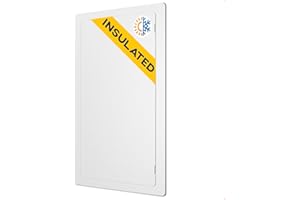 BOZZON Access Panel for Drywall - 6 x 9 inch - Insulated - Wall Hole Cover - Access Door - Plumbing Access Panel for Drywall - Heavy Durable Plastic White