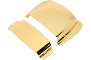 Eujgoov Pickup Bridge Cover, Iron Ashtray Cover Set, Bass Bridge Iron Bass Protective Cover for Jazz bass Guitar Performance Accessory (Gold)