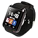 U8 Bluetooth Smart Watch WristWatch Phone with Camera Touch Screen for Android OS and IOS Smartphone Samsung Smartphone (Black)