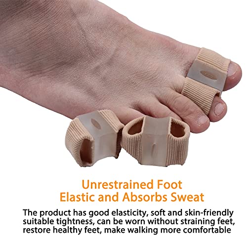 WUTAIN Toe Straightener-Soft and Skin Friendly Hammertoe Corrector, Double Orifice Design Big Toe Separator, Relieve Foot Pain Toe Separator, Suitable for Overlapping, Hallux Valgus, Hammer Toe
