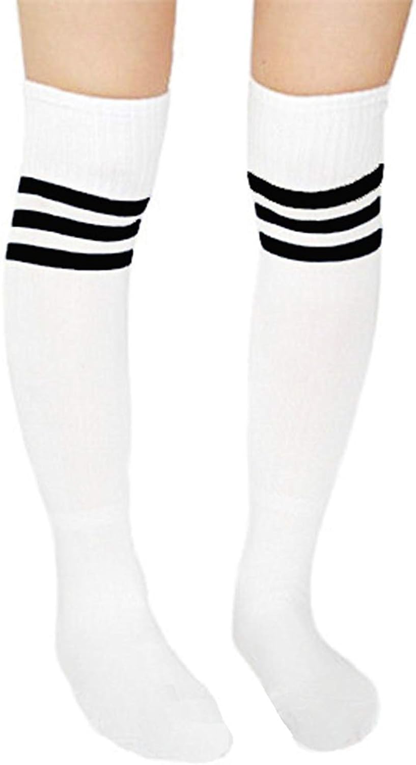 Kids Soccer Socks 4 Pack Boys Girls Cotton Team Socks Teens Children Soccer Socks: Clothing