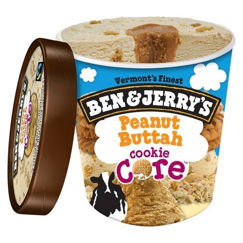 Ben & Jerrys, Ice Cream Core Peanut Butter Cookie, 16 Ounce