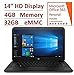 HP Stream 14 Inch Laptop (2018 New), Intel Celeron N3060 Processor, 4GB RAM, 32GB eMMC Storage, Office 365 Personal 1-year included, Windows 10 Home, Jet Black