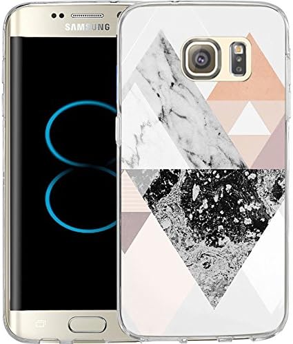 S8 Plus Case Marble triangle patchwork design, LAACO Scratch Resistant TPU Gel Rubber Soft Skin Silicone Protective Case Cover for Samsung Galaxy S8 Plus