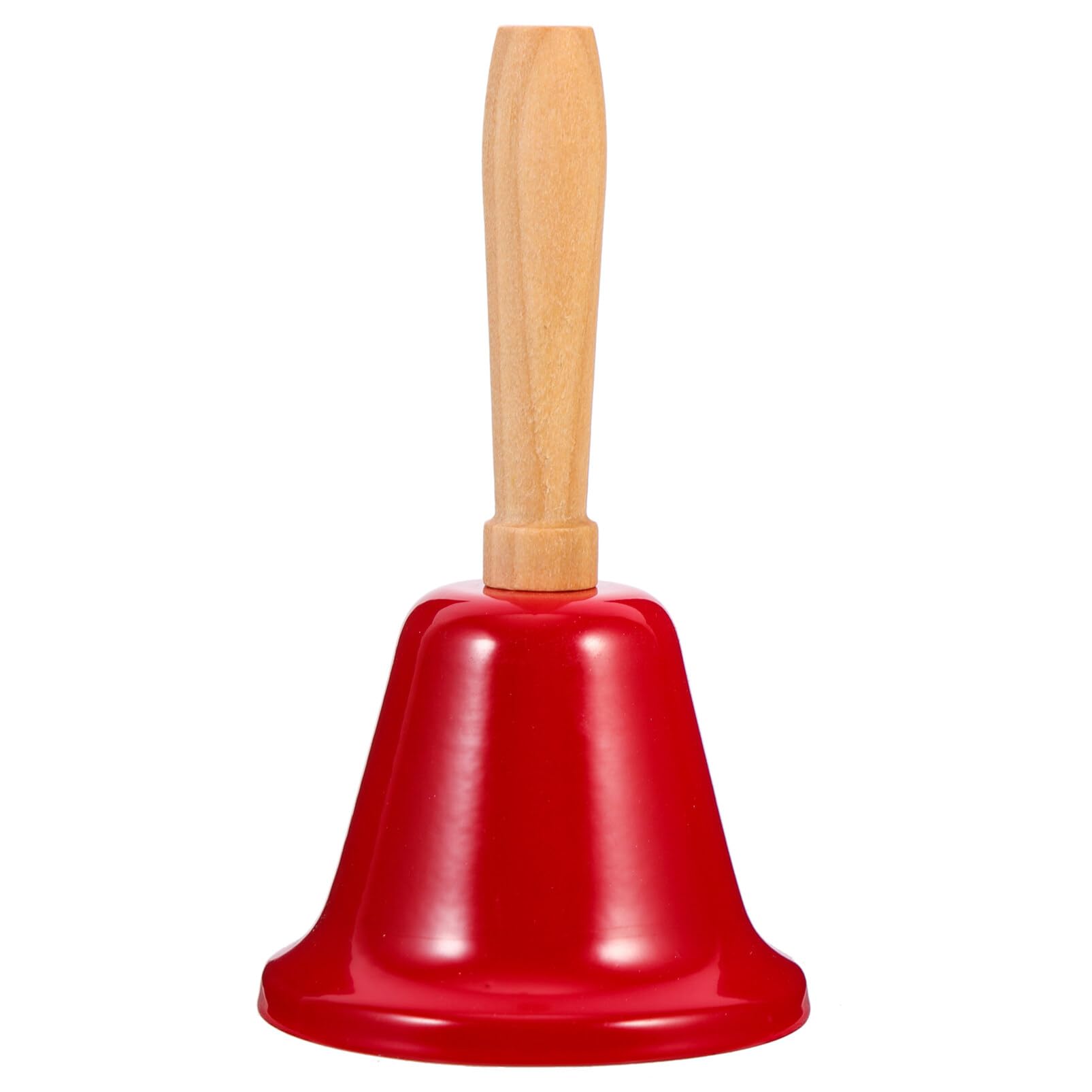 Ciieeo Vintage Metal Bell with Wood Handle Retro Handheld Christmas Decoration for Home Decor Restaurants and Bars Crisp Sound for Attention