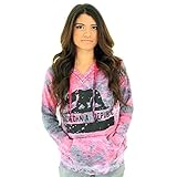 California Republic Bear Flag Silhouette V-Notch Hoodie