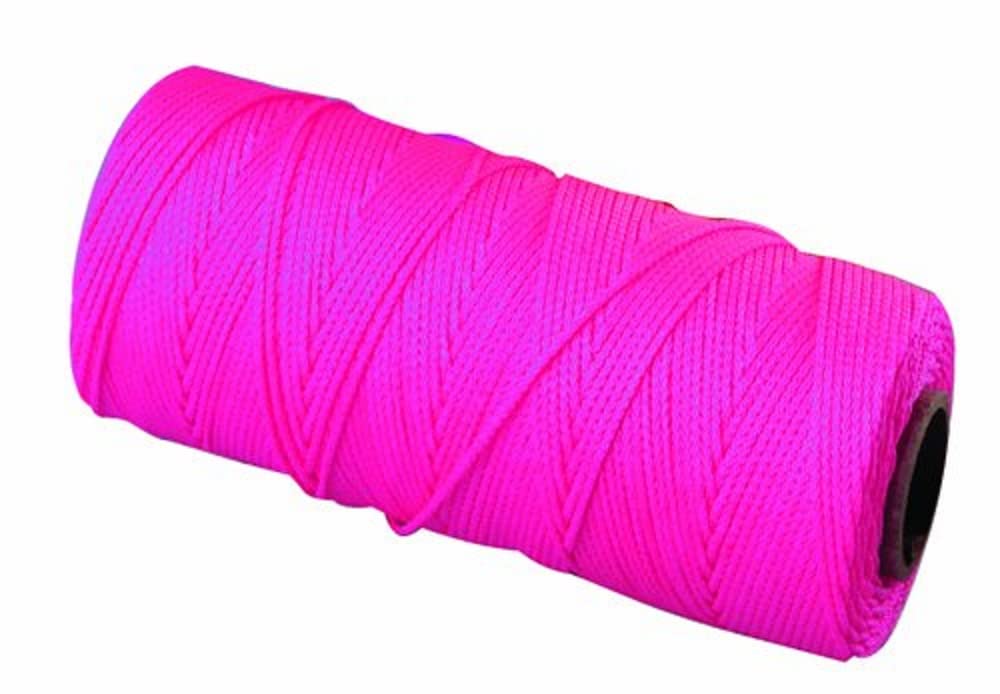 Bon 11-883 500ft Number-18EZC Bricklayers Braided Nylon Line - Neon Pink
