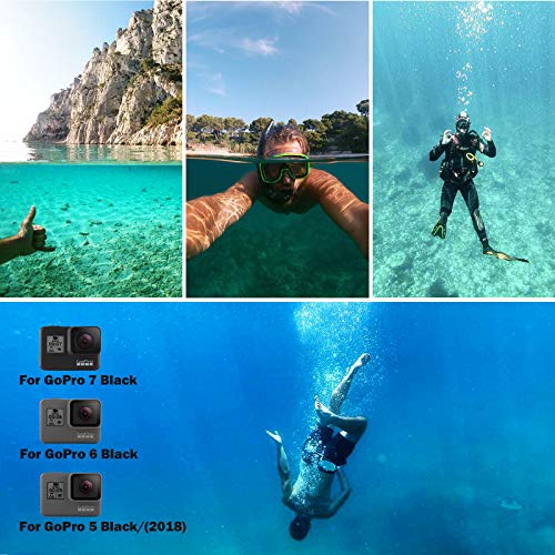 D&F 6'' Waterproof Housing Case Dome Port for GoPro Hero(2018),Hero 7 Black,Hero 6,Hero 5 Black Underwater Photography