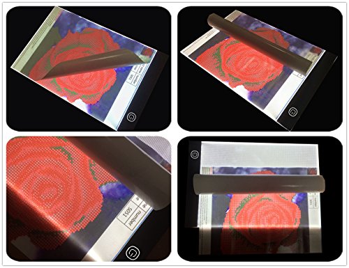 A4 Portable LED Light Tablet Pad Ultrathin 0.14in Apply to 5D Diamond Painting & DIY Oil Paint by Number Kit Cross Stitch Crystal Rhinestone Embroidery