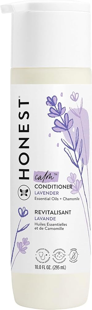 The Honest Company Conditioner, Hypoallergenic, Lavender Calm, 10 fl oz | Conditioner, 10 Fl Oz. Tear-Free, Hypoallergenic, N