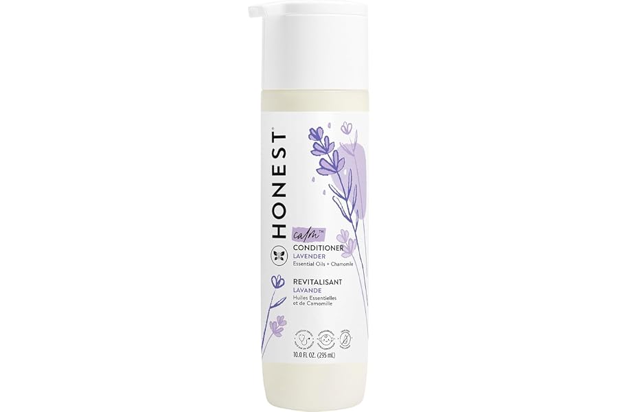 The Honest Company Silicone-Free Conditioner, Gentle Tear-Free Hypoallergenic Baby Hair Care with Naturally Derived Ingredien