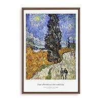 Framed Canvas Wall Art Twelve Sunflowers by Vincent Van Gogh Canvas Prints Home Artwork Decoration for Living Room,Bedroom - 16x24 inches