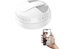 Lizvie Smoke Detector Hidden Camera, Spy Camera 10000mAh, 1080p HD Lens Night Vision and Motion Detection, APP Remote Control