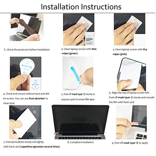 ProElife [2 Pack 12-Inch Clear 5H Hardness Screen Guard Shield Film Protector for,Anti Scratch Protector Filter High Definition Clarity - Image 3