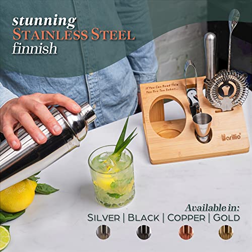 Mixology Bartender Kit Cocktail Shaker Set by Barillio Drink Mixer Set