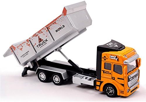 Hehy Pull Back Lorry Toy for Toddlers- Construction Vehicle Metal Dump Truck Friction Powered Alloy Car 1:48 Scale for Boy Kids Gift 3+ (Lorry)