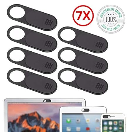 7X Webcam Abdeckung | Schützt Ihre Privatsphäre | Vor Hackern & Spionen | Für Laptops, Tablets, Smartphones & Anderen Geräten